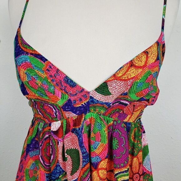 Banjul strappy maxi dress in 70's Inspired print - Picture 7 of 8